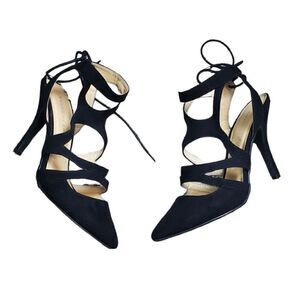 Chinese Laundry Velvet Suede Strappy Mary Jane Heels